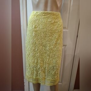 Sassy doll women's yellow lace double layered skirt size medium